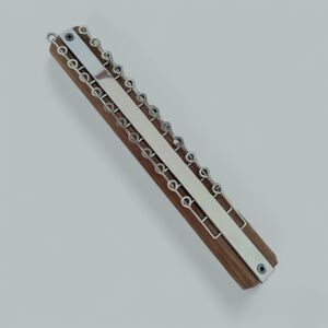 Vintage Tie Scarf Belt Closet Rack Hanger Holder Wall Mount Organizer Wood Metal